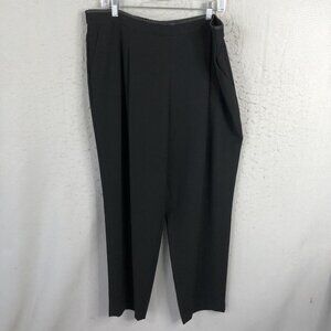 Lafayette 148 Pants Womens Extra Large Black Crepe Pull On Office Career NEW